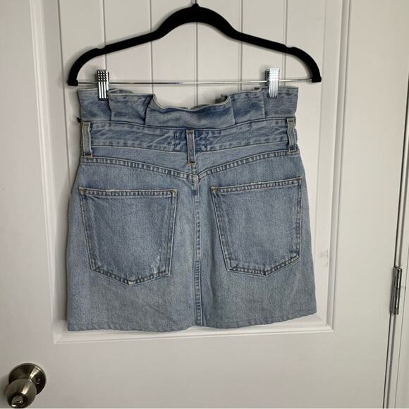 Agolde lettuce high waisted denim mini skirt‎ size 26 spring summer - Picture 4 of 8